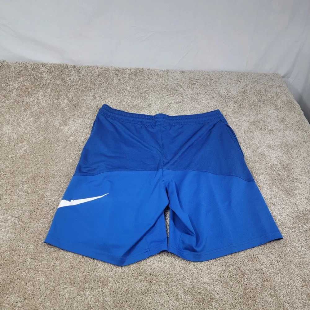 Nike Athletic Shorts DRI-FIT Training Gym‎ Running Activewear Blue Large - Picture 5 of 5